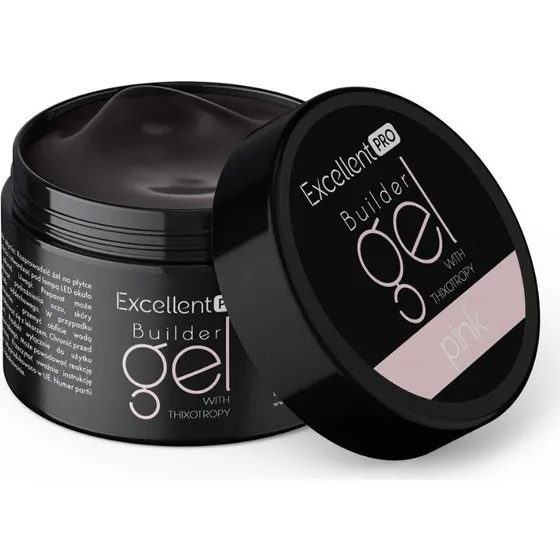 Excellent PRO Builder Gel With Thixotropy Pink Clear 15g