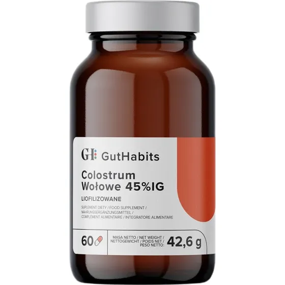 GutHabits Colostrum Wołowe 45% IG 60 kapsułek