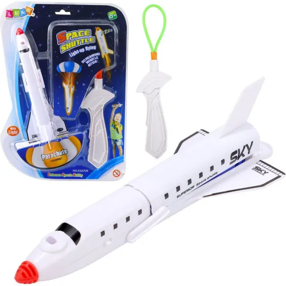 LeanToys Statek kosmiczny ze spadochronem i proca