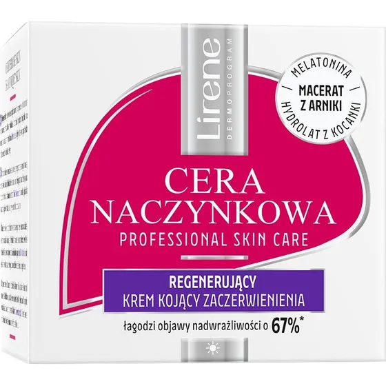 Lirene Krem kojący zaczerwienienia regenerujący na noc 50 ml