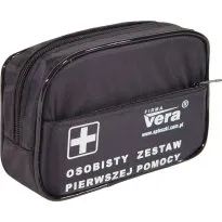 Apteczka Osobisty zestaw pierwszej pomocy – czarna saszetka z zamek błyskawicznym