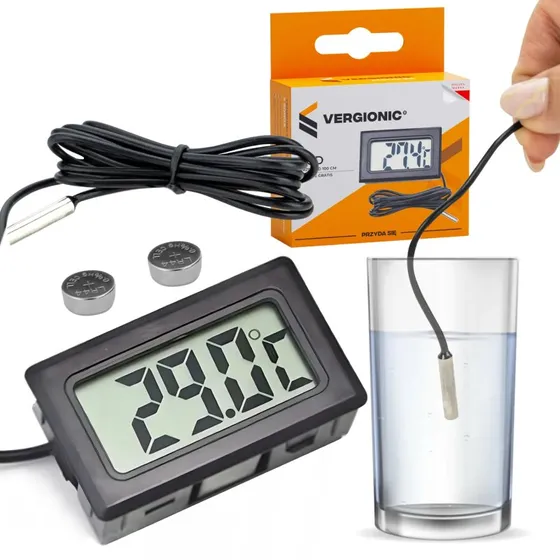 Termometr elektroniczny cyfrowy z sond precyzyjn -50C do +70C