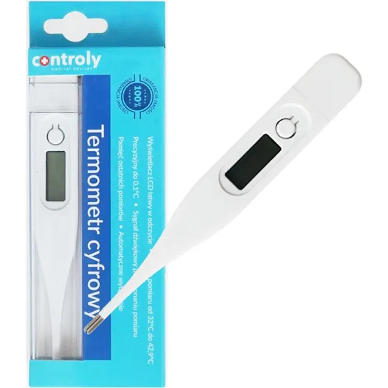 Controly Termometr Cyfrowy LCD Biały