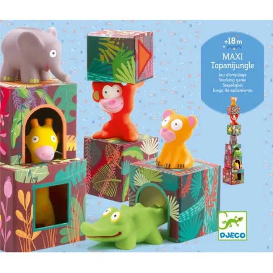 Djeco Topani-Jungle MAXI Klocki z Zwierztami