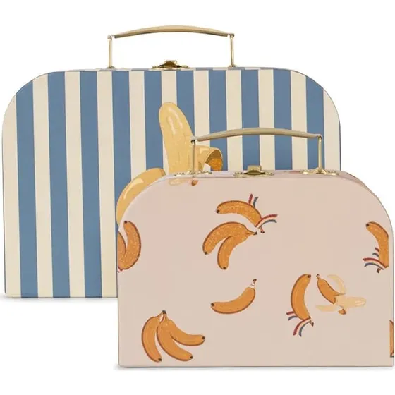 Konges Slojd Go Bananas  Zestaw 2 walizek tekturowych