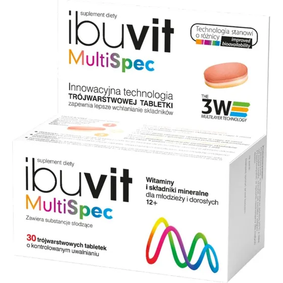 Ibuvit MultiSpec 30 Kapsler - Trójwarstwowa Technologia 3W