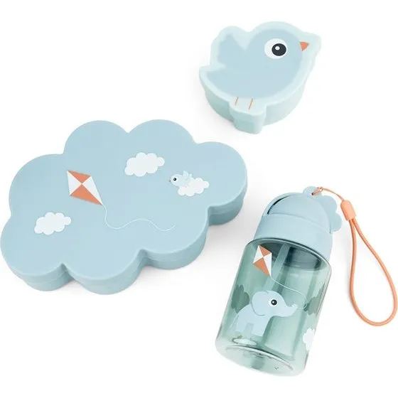 Done by Deer Zestaw Lunchbox z Bidonem Playground Blue