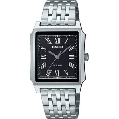 Casio Timeless MTP-B190D-1BVEF Zegarek Srebrny ze Stali Nierdzewnej