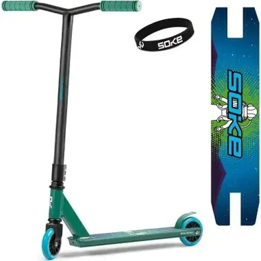 Soke GO! Hulajnoga wyczynowa zielono-niebieska ABEC-9