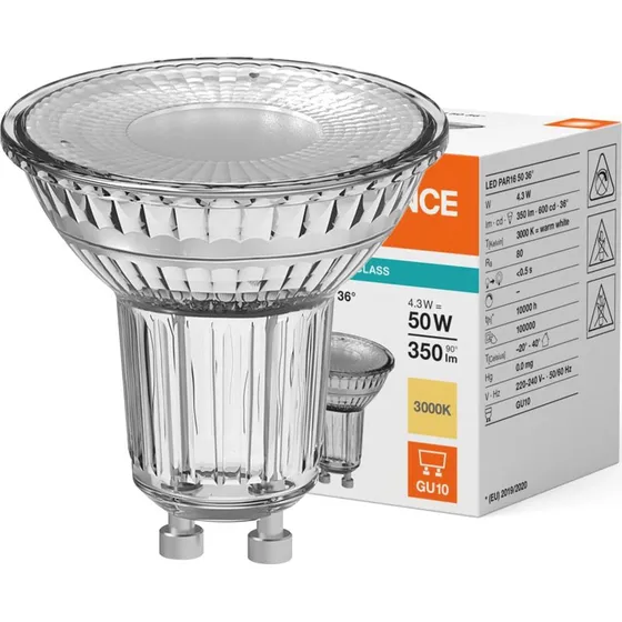 LEDVANCE PAR16 GU10 4,3W 3000K ciepa biaa 350lm