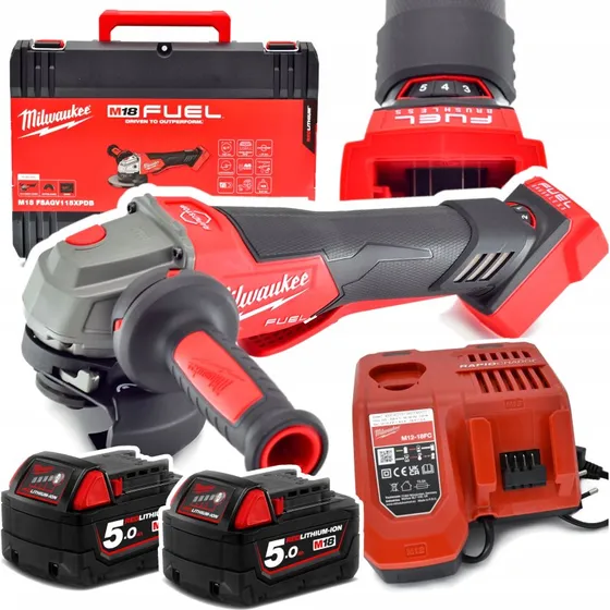 Milwaukee M18 FSAGV115XPDB-502X Szlifierka Ktowa 18V 125mm