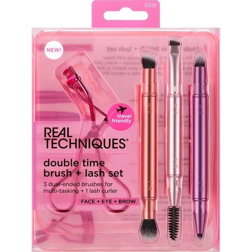 Real Techniques Double Time Retractable Brush Set + Zalotka