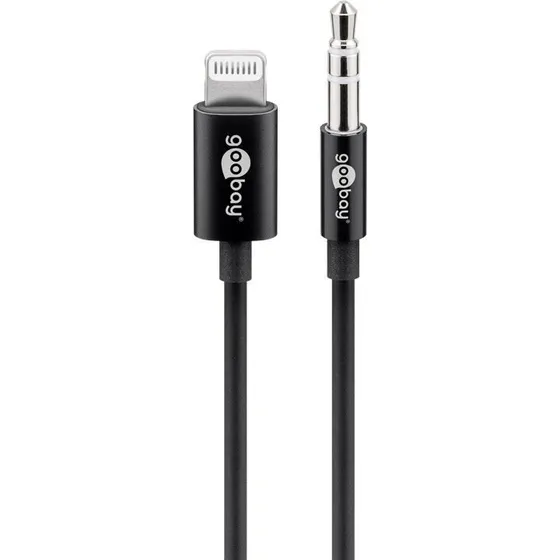 Goobay Kabel Lightning do Jack 3,5 mm 1 m Czarny