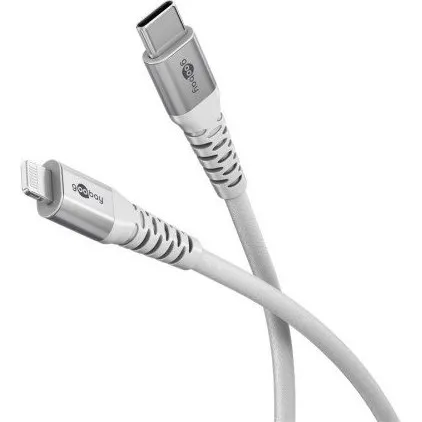 Goobay Kabel Lightning-USB-C 0,5 m biały MFi