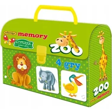 Adamigo Memory Zoo – Kuferek z 40 kartonikami