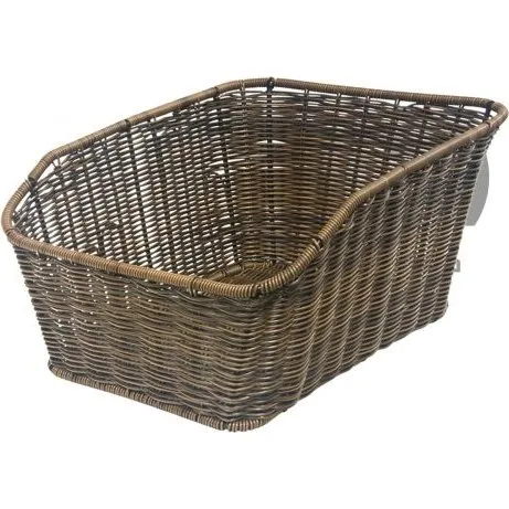 Kellys Rattan Rear – Koszyk tylny z plastikowego rattanu, brązowy, 30x41x19 cm
