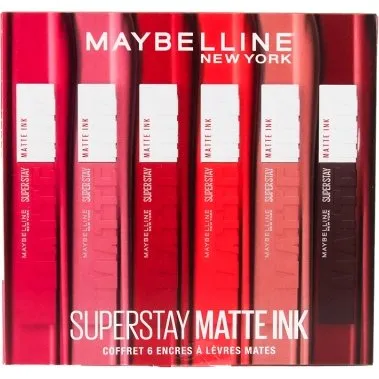 Maybelline New York Zestaw 6 Matowych Pomadek Superstay Matte Ink