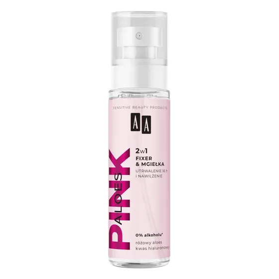 AA Pink Aloes Utrwalajcy-Nawilajcy Spray 2w1 100ml