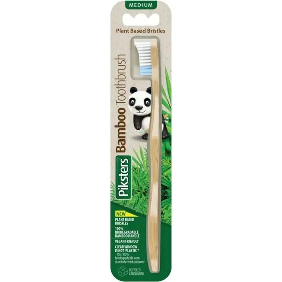 Piksters Bamboo MEDIUM - szczoteczka do zębów z bambusa