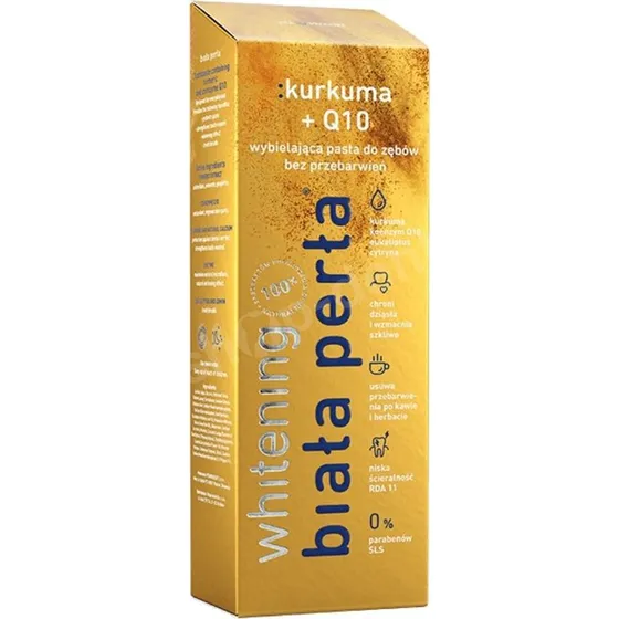 Biała Perła Whitening Kurkuma + Q10 75 ml