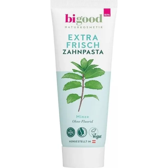 bigood Naturalna Pasta do Zębów Extra Fresh Mint 75ml bez Fluoru