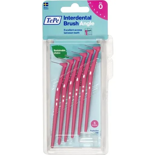 TePe Angle Szczoteczki międzyzębowe 0,4 mm różowe 6 szt.