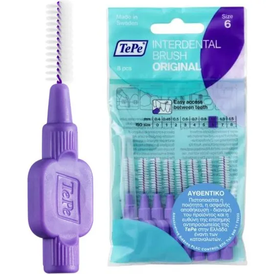 TePe Original Szczoteczki Międzyzębowe 1,1 mm Fioletowe 8 szt