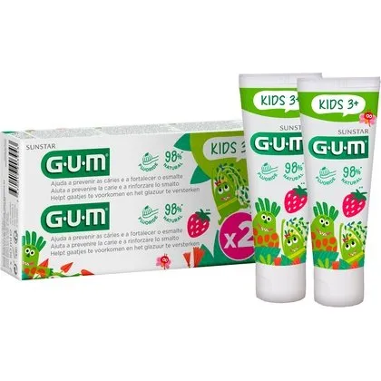 GUM Kids Pasta do Zębów z Fluorem 3 Lata i Więcej 2 x 50 ml