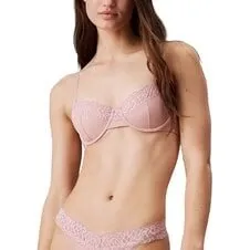 Calvin Klein CK Biustonosz z fiszbinami i koronk czarny