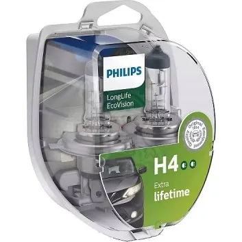 Philips H4 LongLife EcoVision 4xŻywotność (2 szt.)
