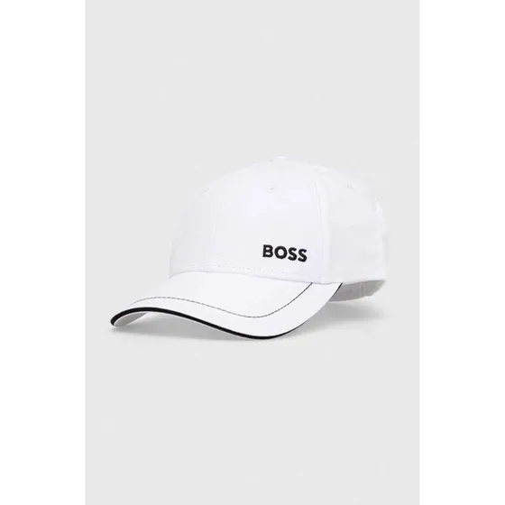 BOSS Bejsbolówka z daszkiem bawełniana, biała, 50492716