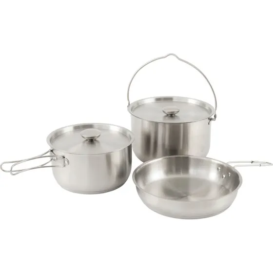 Outwell Supper Set L – zestaw naczyń ze stali nierdzewnej