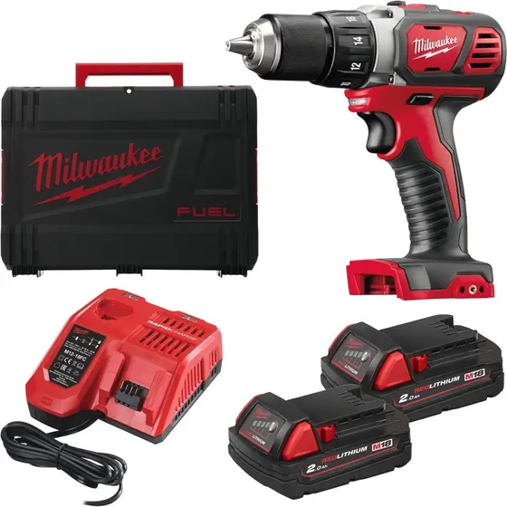 Milwaukee M18 BDD-202C Kompaktowa wiertarko-wkrętarka 18V 50Nm