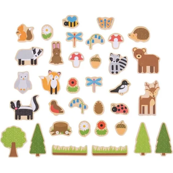 Bigjigs Toys Magnesy Zwierzęta Leśne 35 szt.