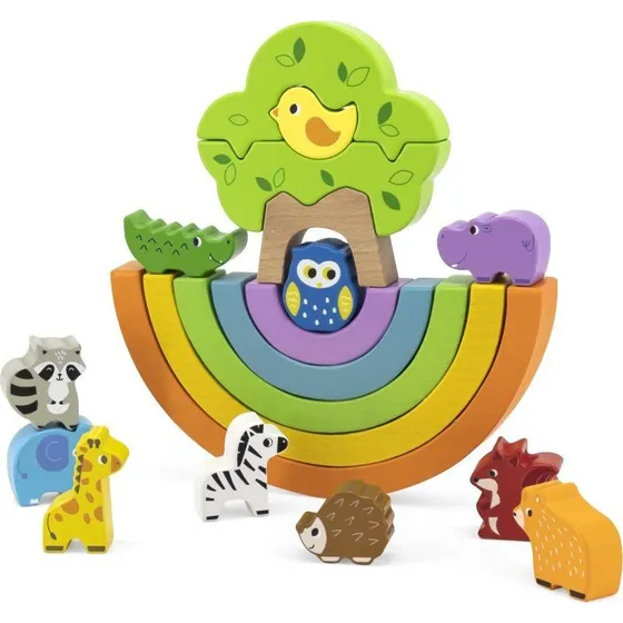 Viga 44590 Tęczowe klocki edukacyjne - równoważnie