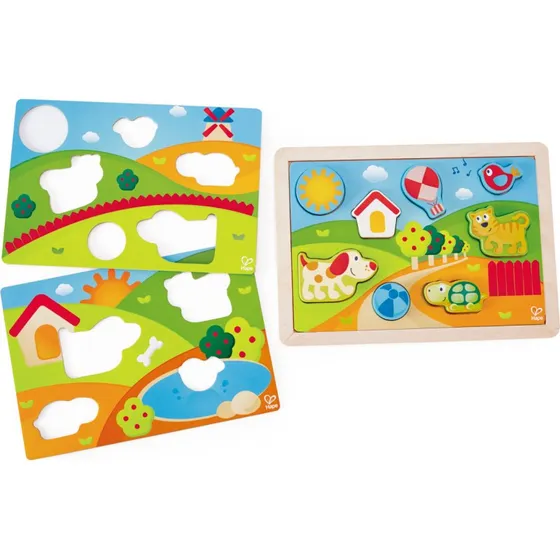 Hape Puzzle - Słoneczna Dolina 3w1