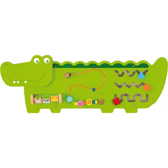 VIGA Krokodyl Tablica Sensoryczna Drewniana FSC Montessori