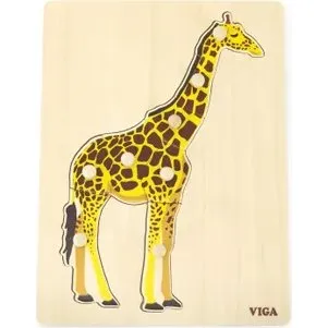 Viga 44605 Puzzle na podkładce z uchwytami – Żyrafa