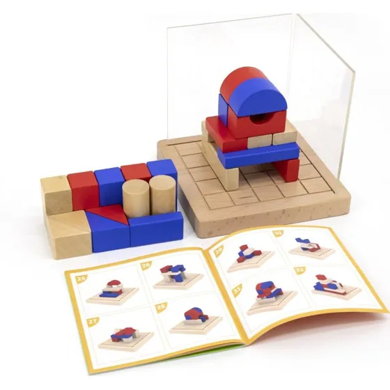 Viga Drewniana Gra Budowanie Klocki 3D Montessori