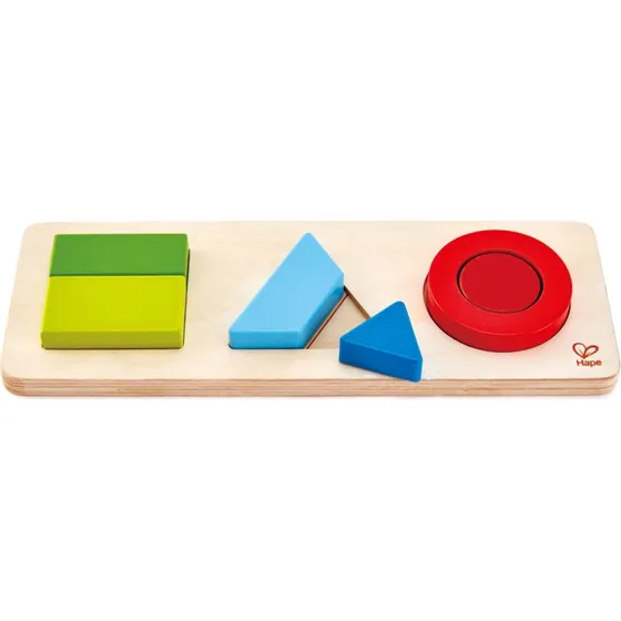 Hape Puzzle Kształty Geometryczne – drewniana układanka dla dzieci od 18 miesięcy