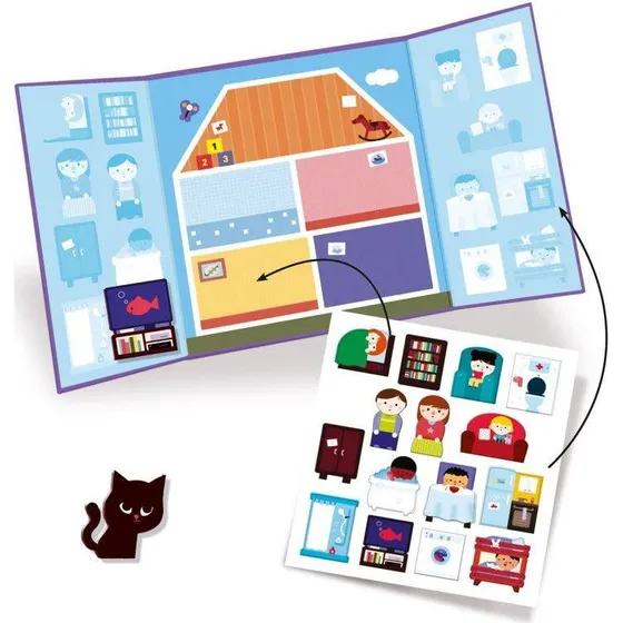 Djeco Naklejki Wielokrotnego Użytku Dom 18m+