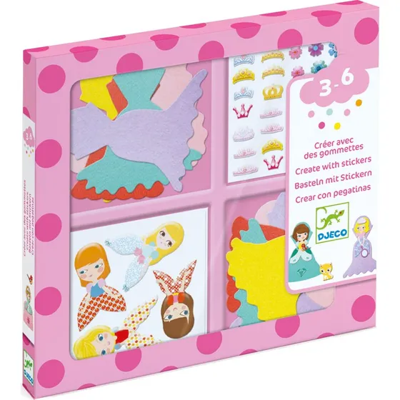 Djeco Zestaw z naklejkami Kocham ksiniczki 09053