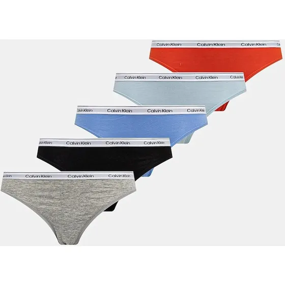 Calvin Klein Figi 5-pack, niebieski, bawełna Eco-Friendly