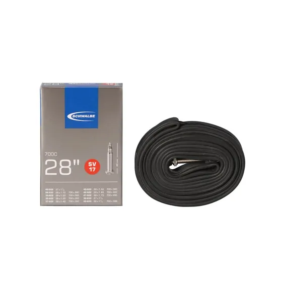 Schwalbe SV17 700x28C 40mm dętka presta czarna