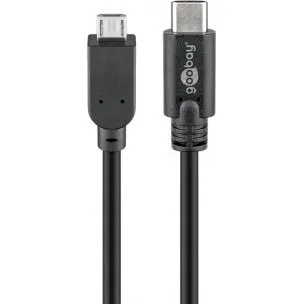 Goobay Kabel USB-C do Micro-USB 0,6 m czarny