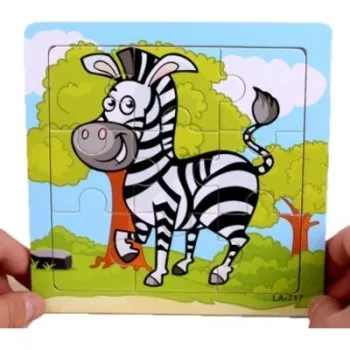 MilaBaby Zebra Drewniane Puzzle w Ramce