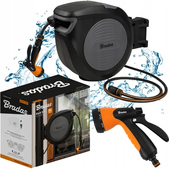 BRADAC Black Line – Bęben zwijacz 30m z wężem 1/2"