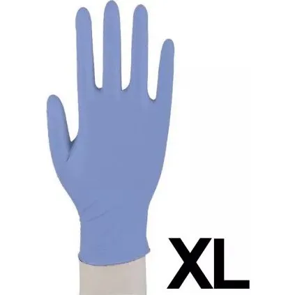 Abena Rękawice Nitrylowe Bezpudrowe XL Niebieskie 100 szt