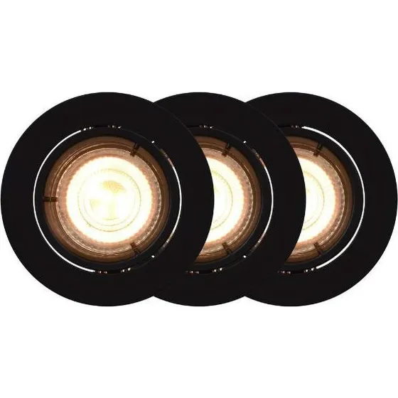 Nordlux Carina Czarne Oczka Sufitowe 3szt, Smart Light
