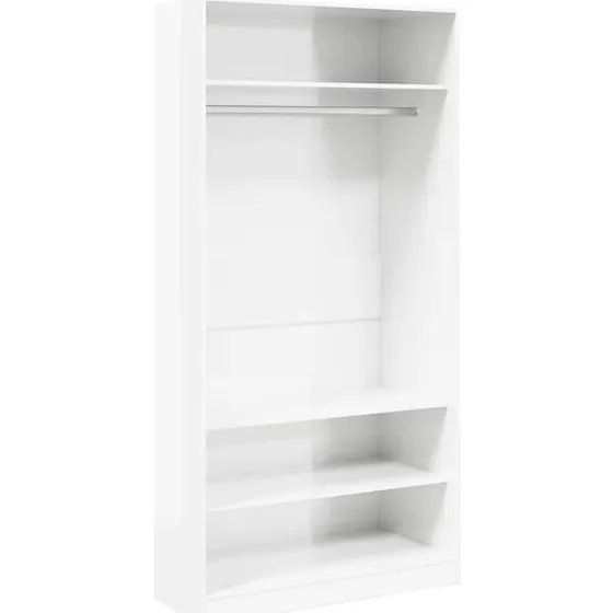 vidaXL Szafa Wysoki Poysk Biaa 100x50x200 cm